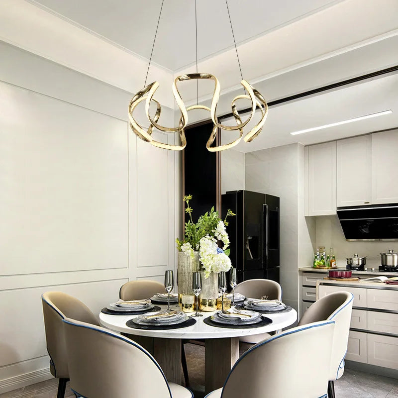 Modern Led Pendant Light Nordic Hangling Chandelier Living Bedroom Kitchen Indoor Decor Lighting Fixture Gold/black/white Lamp