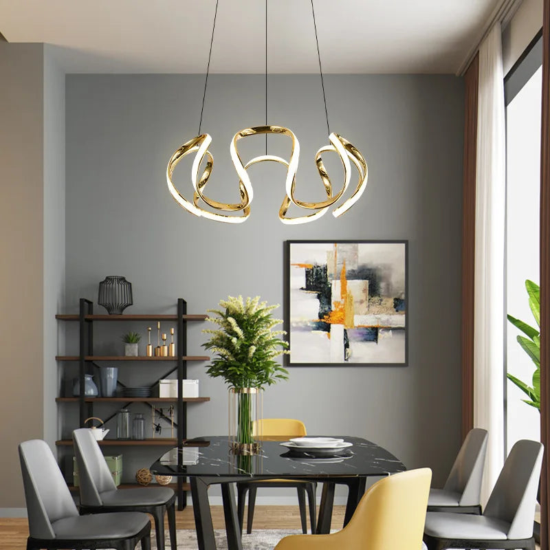 Modern Led Pendant Light Nordic Hangling Chandelier Living Bedroom Kitchen Indoor Decor Lighting Fixture Gold/black/white Lamp