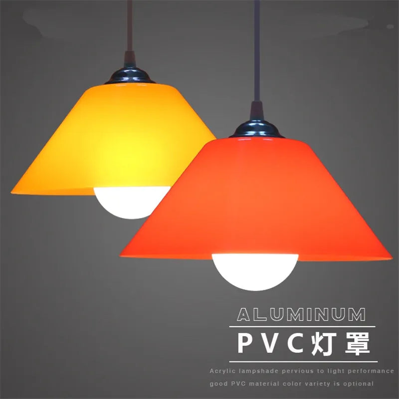 PVC Pendant Light Plastic Lampshade Modern Lighting Fixtures Kitchen Hanging Lamp Dinning Room Bedroom Home Decor Luminaire