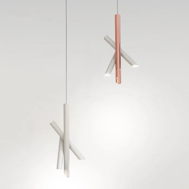 Tubes Pendant Light Creative personality designer pendant lamp modern simple lamp rose gold study office table restaurant light