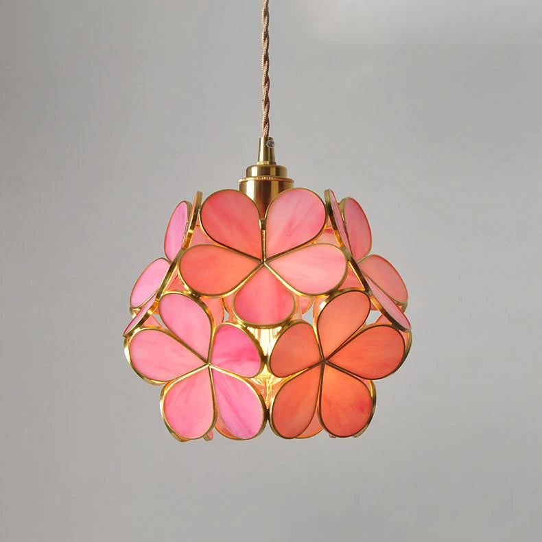 Luxury Flower Pendant Lights Glass Dining Hanging Lighting Fixtures Modern Design Decoration Led Pendant Lamp Bedside Balcony