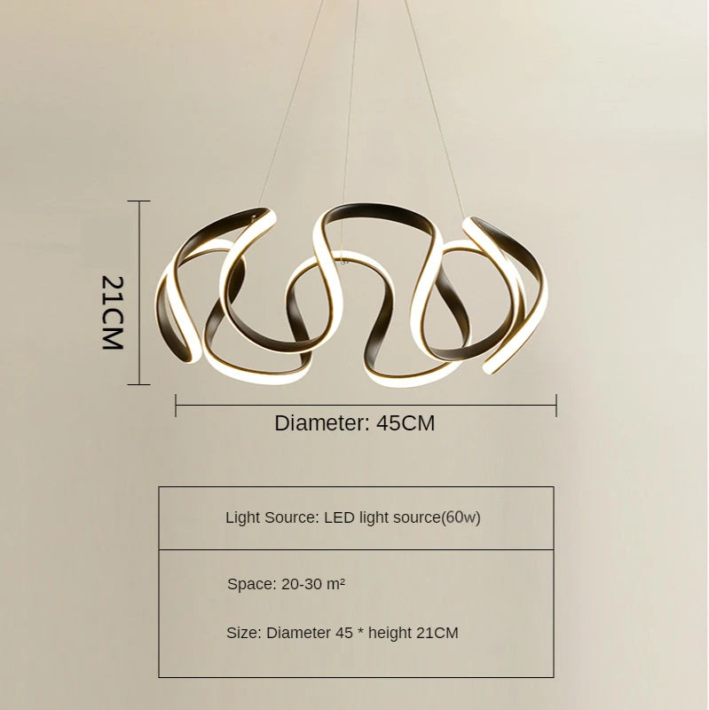 Modern Led Pendant Light Nordic Hangling Chandelier Living Bedroom Kitchen Indoor Decor Lighting Fixture Gold/black/white Lamp