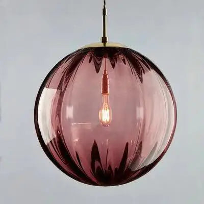 Modern Led Pendant Lamp Nordic 4 Colors Round Glass Hanging Lights Luminaires Bedroom Living Room Home Decor Lighting Fixtures