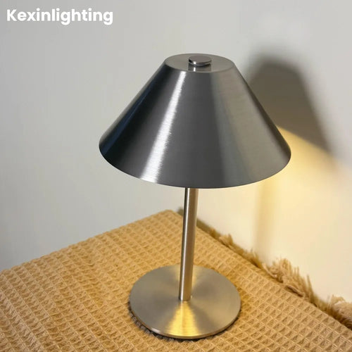 Cordless Touch Table Lamp, 3 Color Temperatures Dimmable LED Desk Lamp, Portable Rechargeable Bedside Lamp for Home Office Decor