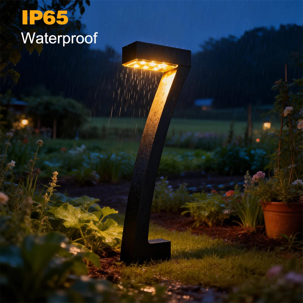 Solar Lights 7-Shape for Garden Lawn IP65 Waterproof Pathway Landscape Lighting 6 LED Auto Dusk to Dawn Solar Ground Light