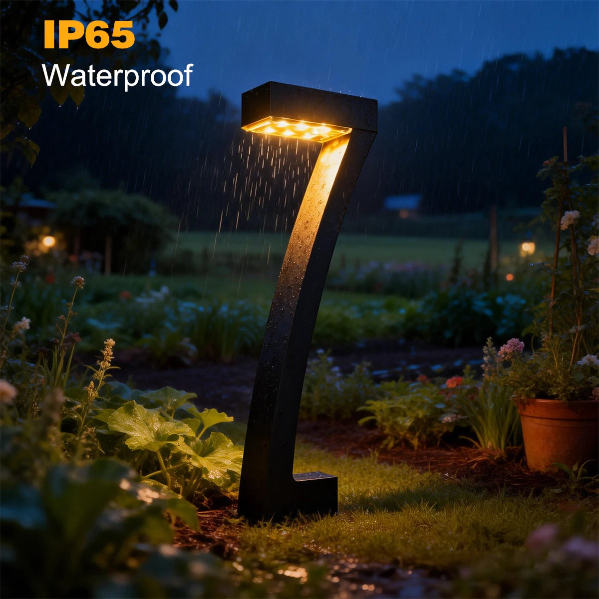 Solar Lights 7-Shape for Garden Lawn IP65 Waterproof Pathway Landscape Lighting 6 LED Auto Dusk to Dawn Solar Ground Light