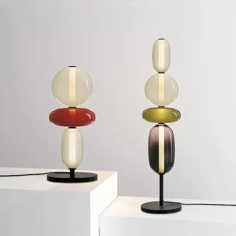 Italian Designer Creative Colored Glass LED Floor Light Living Room Bedroom Study Table Lamps Indoor Lighting Decor Candy Lights