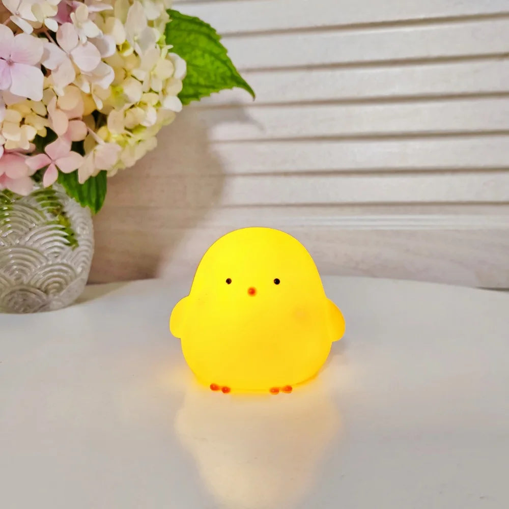 Cute Cartoon Night Light for Kids Bedroom,Toast Bread/Chick/Duck Shaped Led Lamp,Battery Powered or Rechargeable Optional,Gift