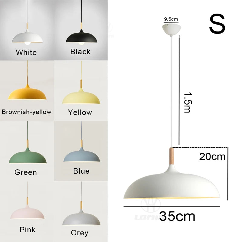 Nordic Pendant Light Fixtures Restaurant E27 Pendant Lamps Cafe Bar Macarons Lighting Hanging Lamps
