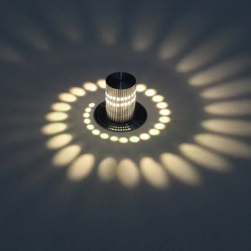 Nordic Modern Spiral Lighting LED Wall Lamp Living Room Bedroom Bedside Lamp KTV Bar Hotel Marvellous Room Decorative Wall Light
