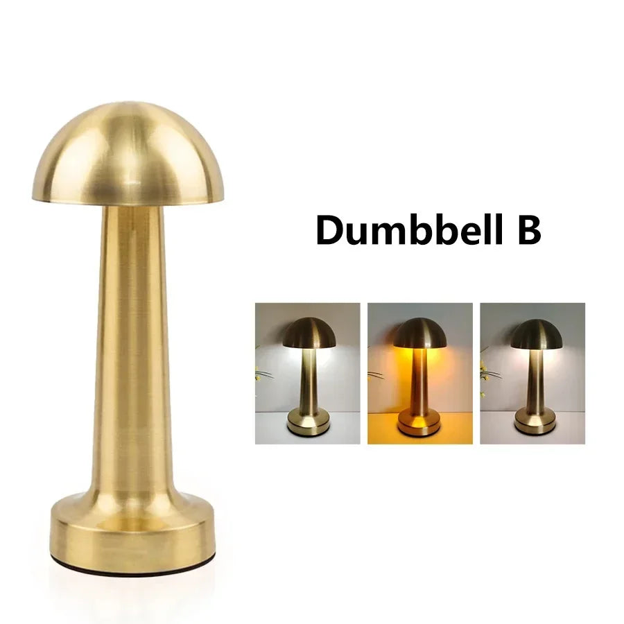 LED Touch Control Table Lamp 3 Color Adjustable Cordless Desk Lamp Rechargeable Night Light for Bedroom Office Restaurant Bar
