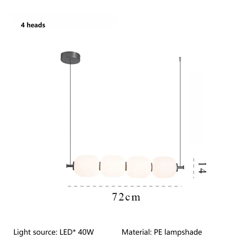 Nordic milk white long chandelier French Retro art pendant lamp restaurant kitchen island table dining room lighting fixtures