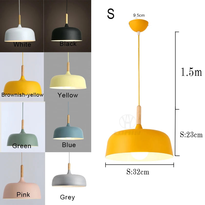 Nordic Pendant Light Fixtures Restaurant E27 Pendant Lamps Cafe Bar Macarons Lighting Hanging Lamps