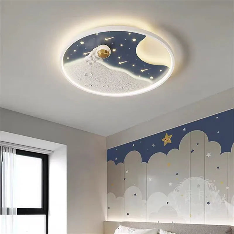 kids ceiling light creative led moon Astronaut Light Fantastic Eye Care living room bedroom girl lamp kaiwayi Princess light