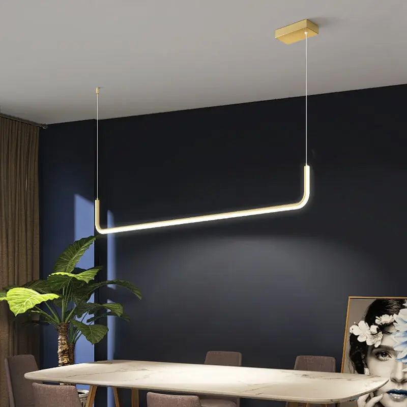 Modern LED Ceiling Chandelier Dimmable Table Dining Room Kitchen Minimalist Pendant Lamps Home Decor Lighting Lusters Luminaires