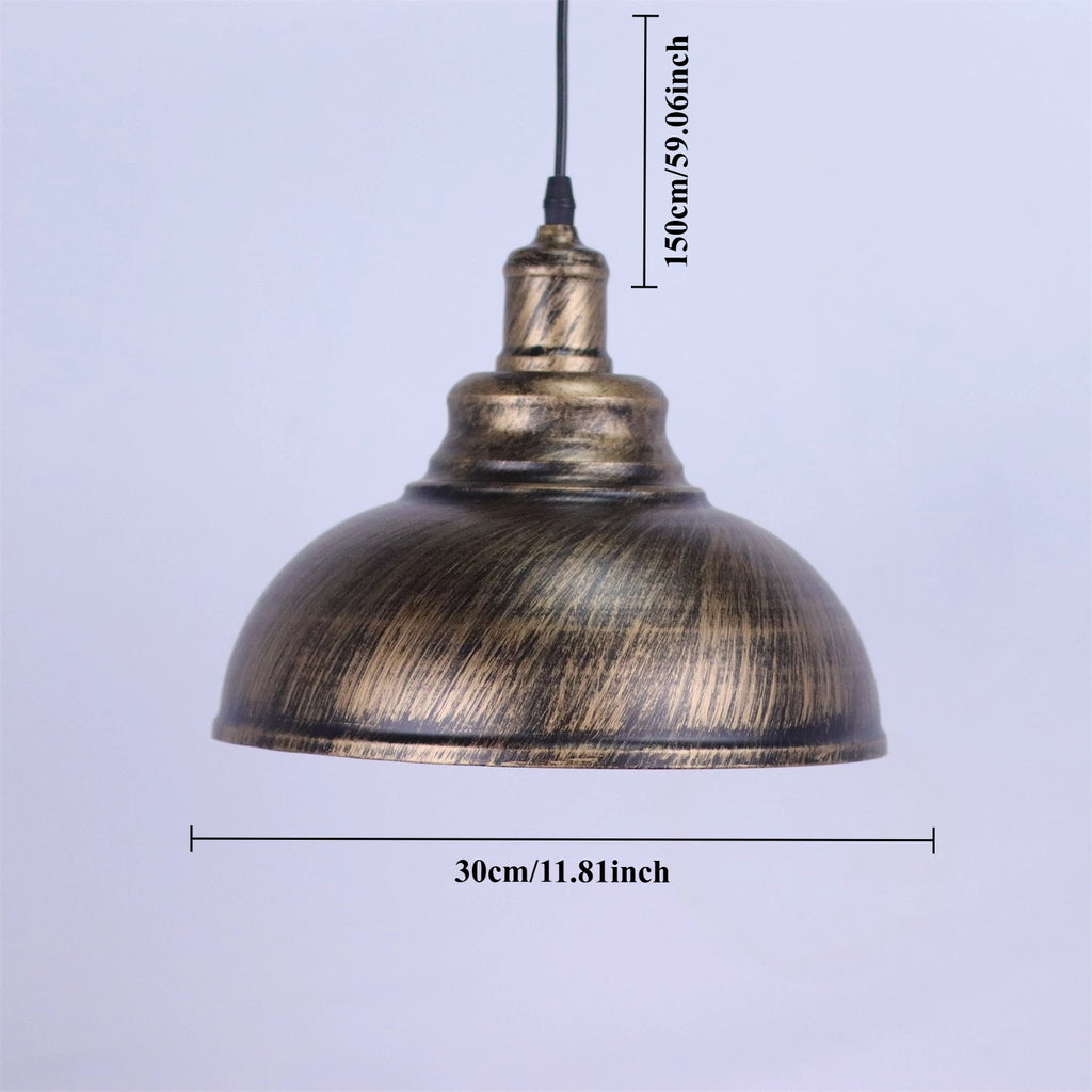 30CM Pendant Lighting Vintage Industrial Fixtures Metal Farmhouse Chandelier Lights Ceiling Lamp for Kitchen Dining Room Bedroom