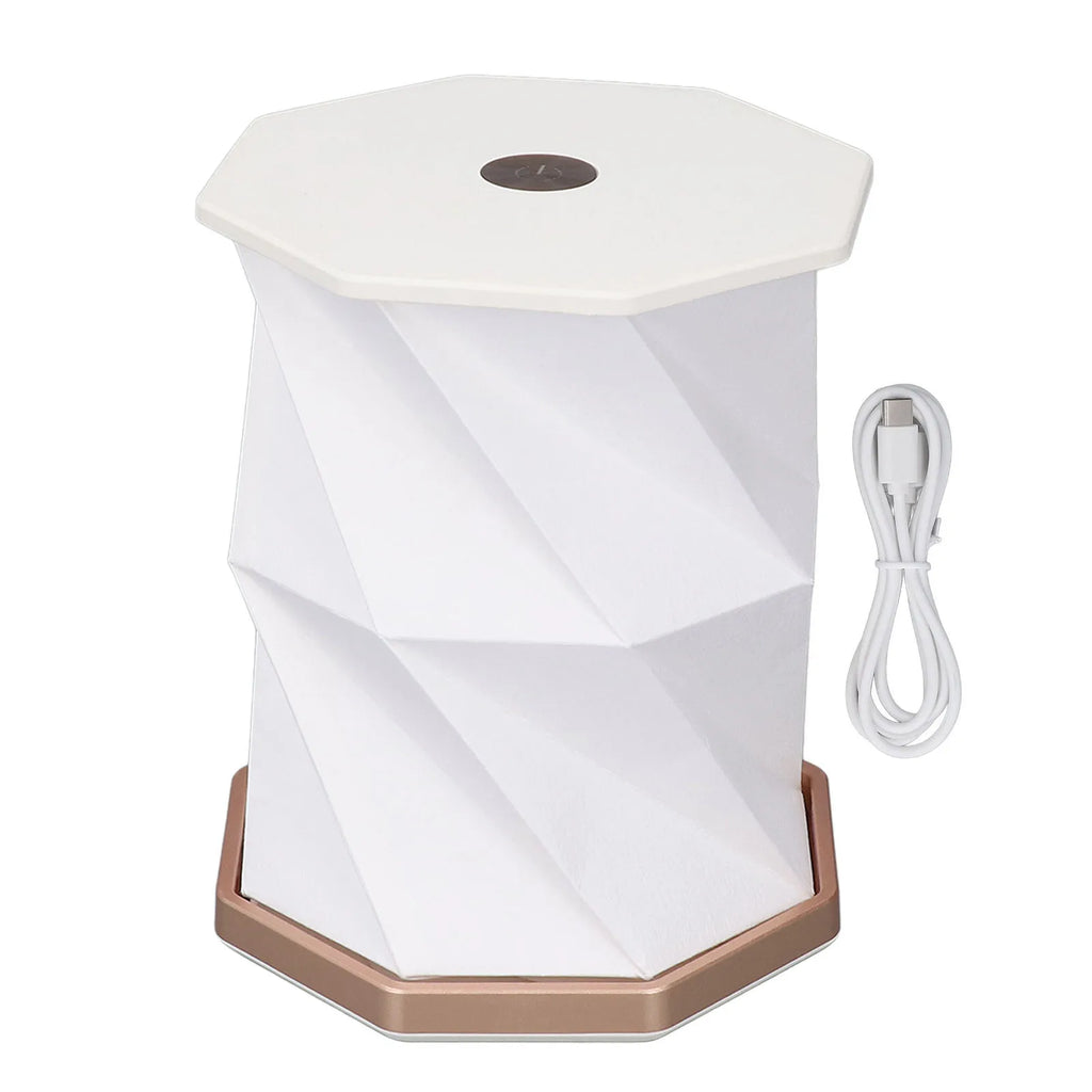 Outdoor Portable Folding Table Lamp Dimmable Paper Lantern for Camping Traveling Tent Night Light Emergency Home Bedroom Decor