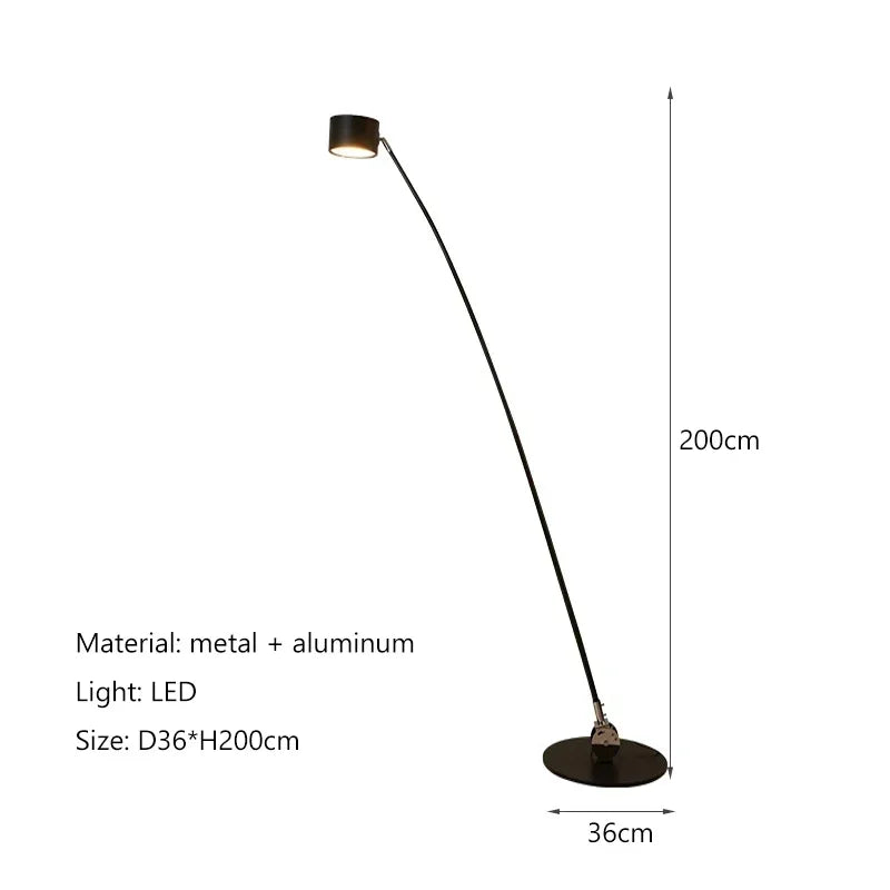 Modern Minimalist Floor Lamp Atmosphere Living Room Sofa Standing Straight Rod Fishing Floor Lamp