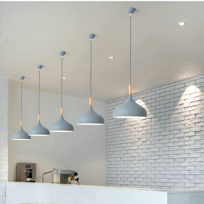 Pendant Lights Retro Industrial Colorful Restaurant Kitchen Home Ceiling Lamps Vintage Hanging Lights Lampshade Decorative Lamps
