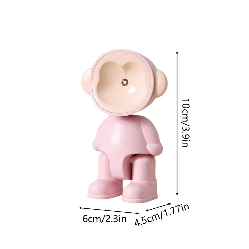 Kids Night Light Battery Operated LED Adjustable Pose Mini Bedside Lamp for Nursery Bedroom Desk Nightstand Sleep Safety Light
