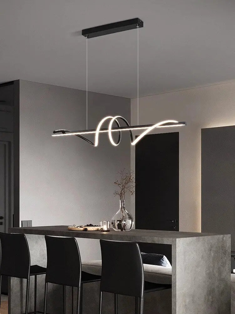 Modern Led Pendant Lights Home Decor For Living Room Dining Room Kitchen Office Bar Hanging Lamp Minimalist Chandelier Lustre