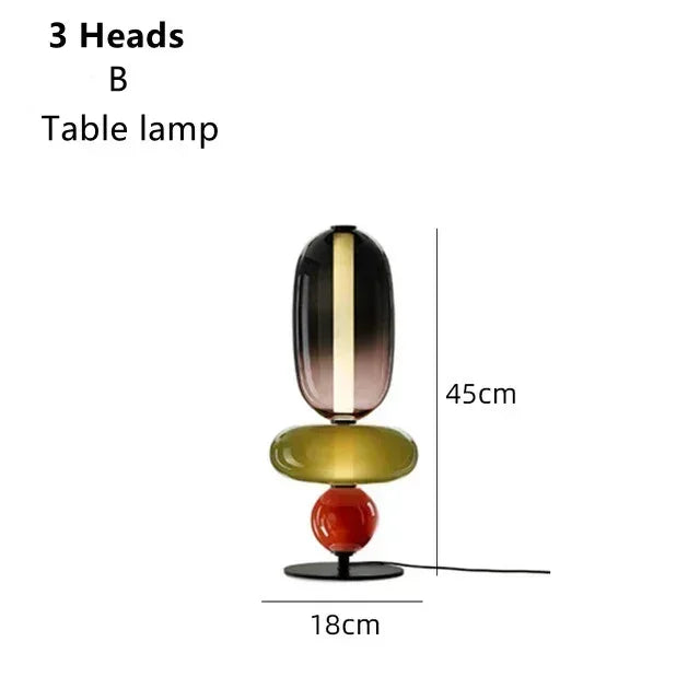Italian Designer Creative Colored Glass LED Floor Light Living Room Bedroom Study Table Lamps Indoor Lighting Decor Candy Lights