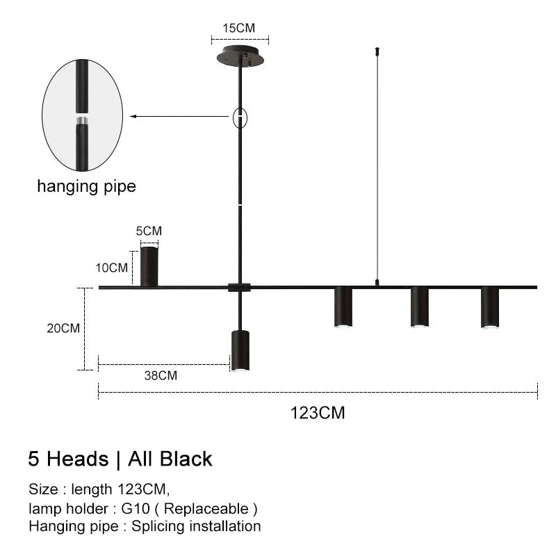 modern pendant lights chandelier Dining Room kitchen black hanging lamp Living Room bedroom bar art decoration lighting