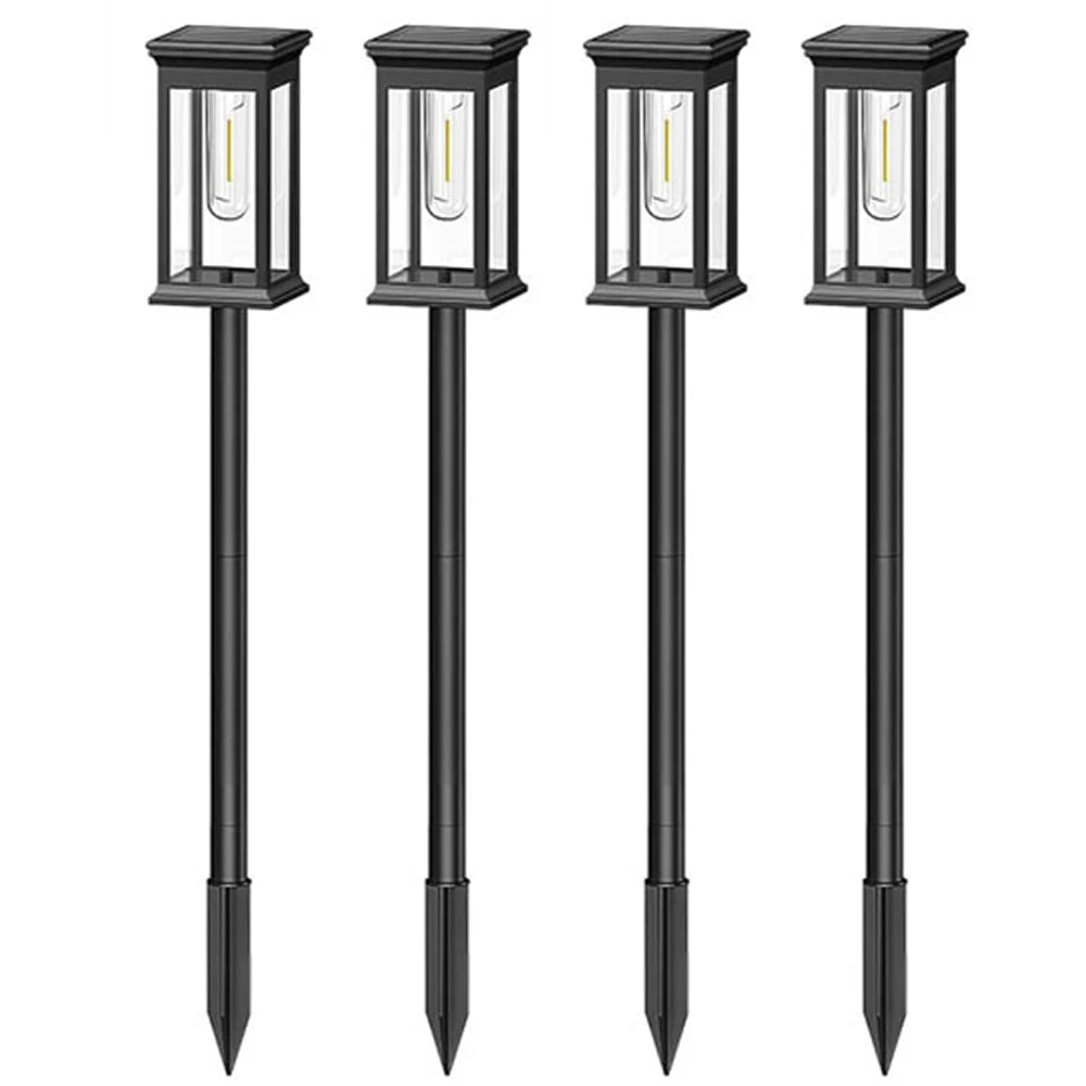 Outdoor Solar Path Lights IP65 Waterproof Landscape Lighting Warm white For Sidewalks Driveways Lawns Terraces Courtyard Garden