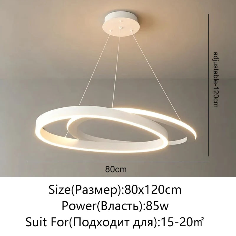 Modern Led Ceiling Chandelier Circular Ring Chandelier Living Bedroom Dining Room Lighting Home Indoor Lighting Decor Chandelier