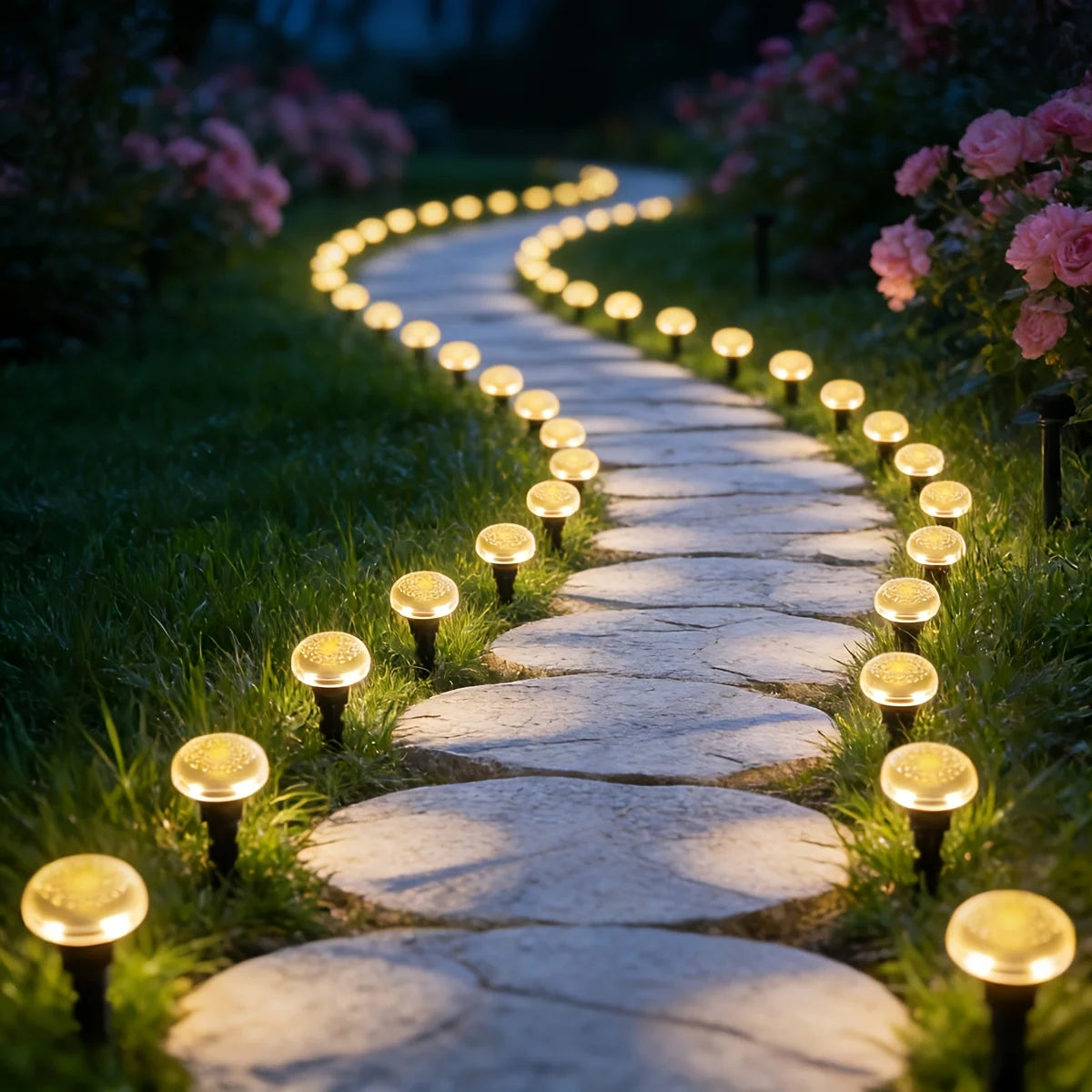 10/20 Pack Solar Landscape Lights, 8 Modes Warm White/White/Colorful, IP44 Waterproof for Pathway Lawn Yard Garden Walkway Decor