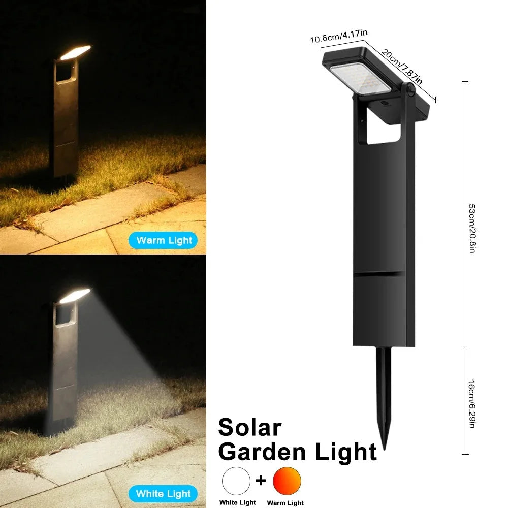 Solar Powered LED Pathway Lights, Outdoor Waterproof Garden Lamp, Warm White Light, Landscape Lighting Decor for Lawn