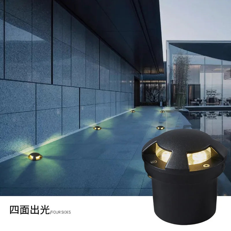 LED Garden Light IP67 AC110V220VDC12V 3W 6W 10W Spotlights Outdoor Waterproof Recessed Underground Lamp Floor Landscape Lighting