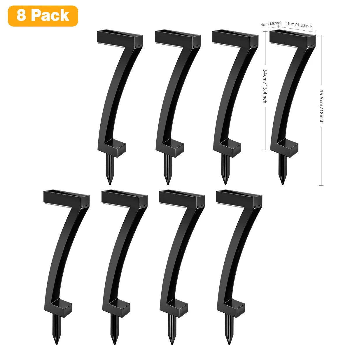 Solar Lights 7-Shape for Garden Lawn IP65 Waterproof Pathway Landscape Lighting 6 LED Auto Dusk to Dawn Solar Ground Light