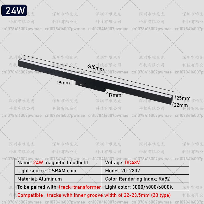 Modern Magnetic Track Light Ceiling Lamp Embedded Spotlight Floodlight, Livingroom Lighting Magnetic Rail Indoor Lighting System
