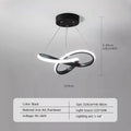 Modern LED Pendant Light With Irregular Streamlined Design Creative Small Hanging Light For Bedrooms Dining Rooms Study Rooms