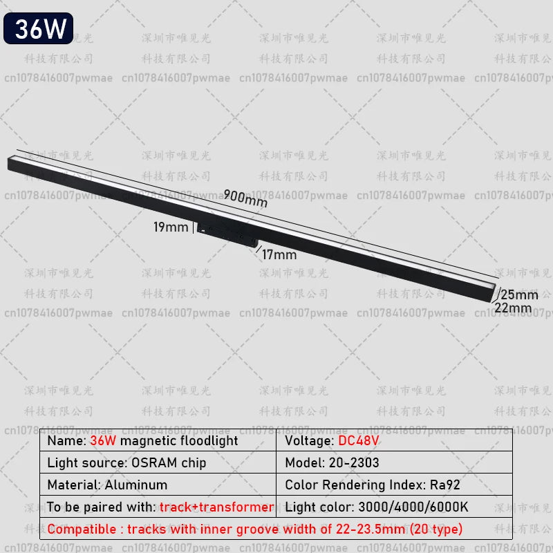 Modern Magnetic Track Light Ceiling Lamp Embedded Spotlight Floodlight, Livingroom Lighting Magnetic Rail Indoor Lighting System