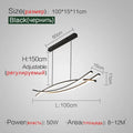 Modern Simple Dining Table Room Chandelier Nordic Light Luxury Long Bar Hanging Lamp Fashion Home Decor Indoor Pendant Lighting