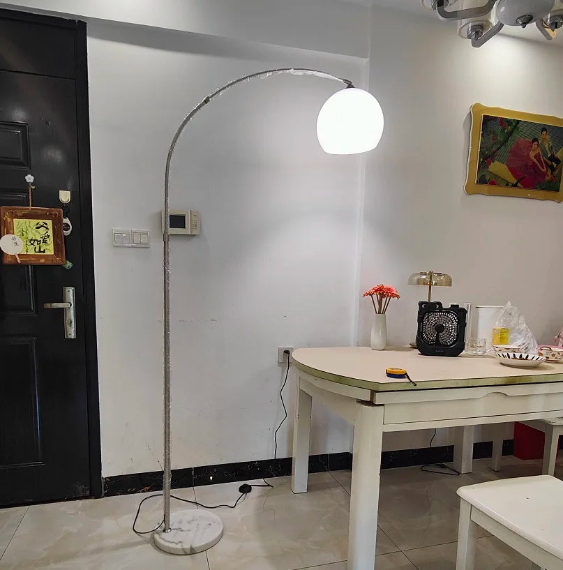 Nordic Creative Led Floor Lamp Living Room Bedroom Stainless Steel Floor Lamp Simple Personality Curved Floor Lamp