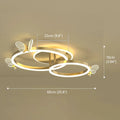 Modern LED Ceiling Chandelier Lighting for Living Study Room Bedroom Dimmable Home Gold 2 3 Rings Indoor Lighting Decor Lamps