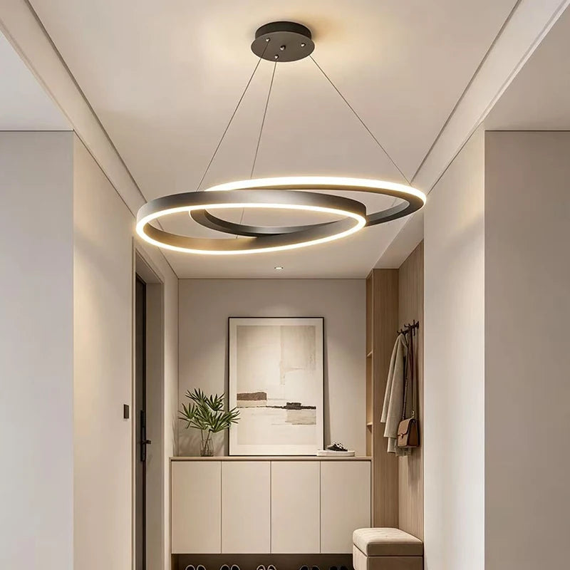 Modern Led Ceiling Chandelier Circular Ring Chandelier Living Bedroom Dining Room Lighting Home Indoor Lighting Decor Chandelier