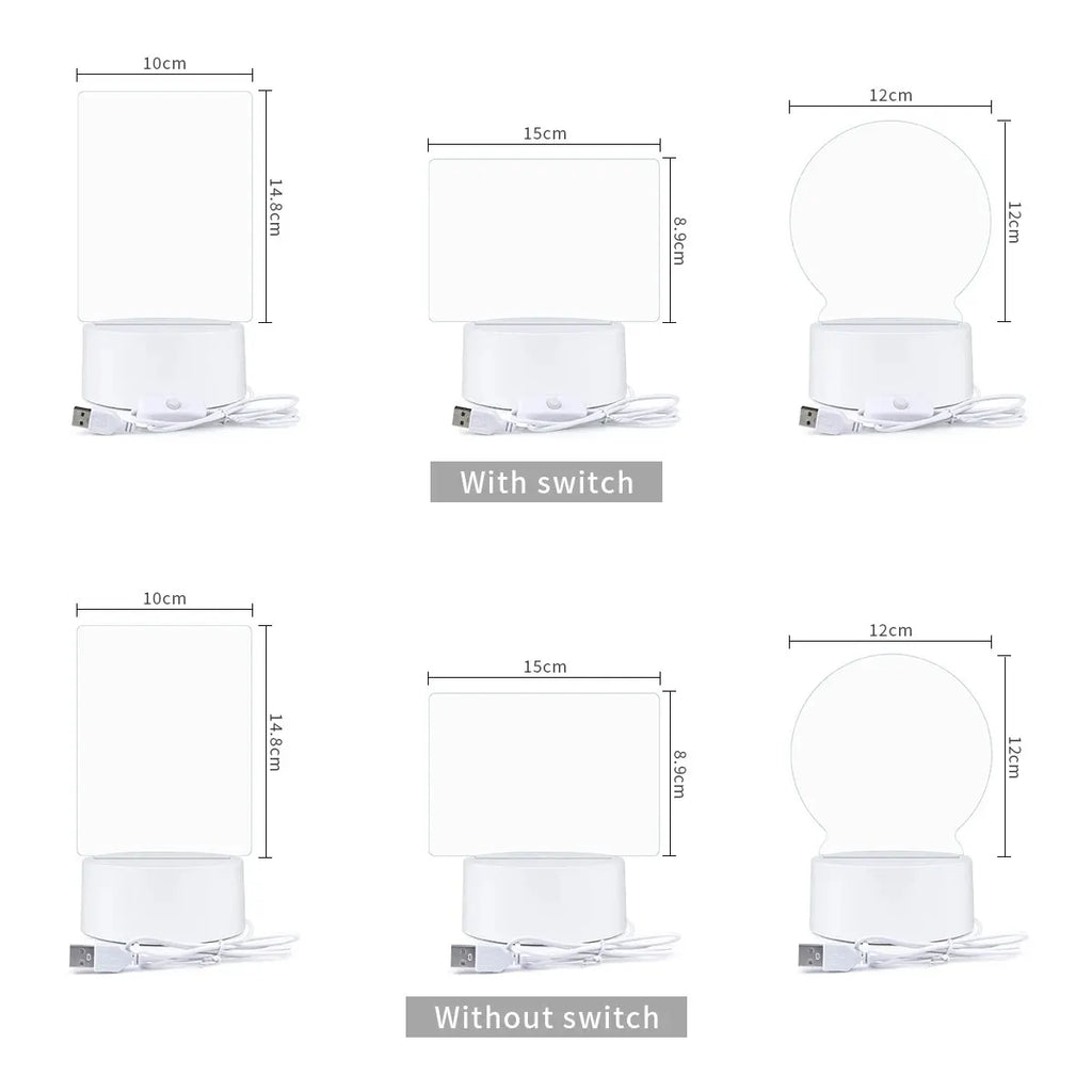Lamps for Desk Decoration USB DC5V Note/ Message Board With Pen Table Lamp Luminaria De Mesa Indoor Bedside Night Light