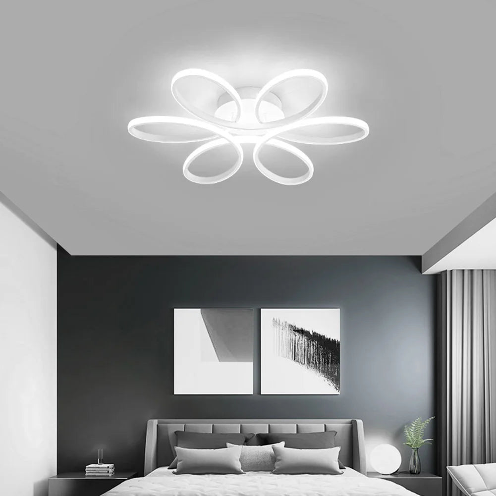 Flush Mount Lamp Three Colors LED Surface Mounted Ceiling Lamp Super Bright Household LED Chandelier Eye Care Home Decor Fixture