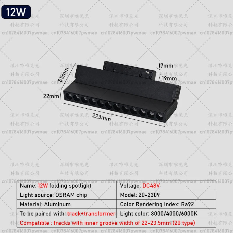 Modern Magnetic Track Light Ceiling Lamp Embedded Spotlight Floodlight, Livingroom Lighting Magnetic Rail Indoor Lighting System