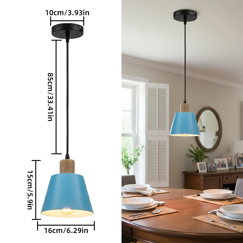 Modern Pendant Lamp Vintage Industrial Lampshade Hanging Light for Dinning Room Kitchen Restaurant Decor Lighting Luminaire
