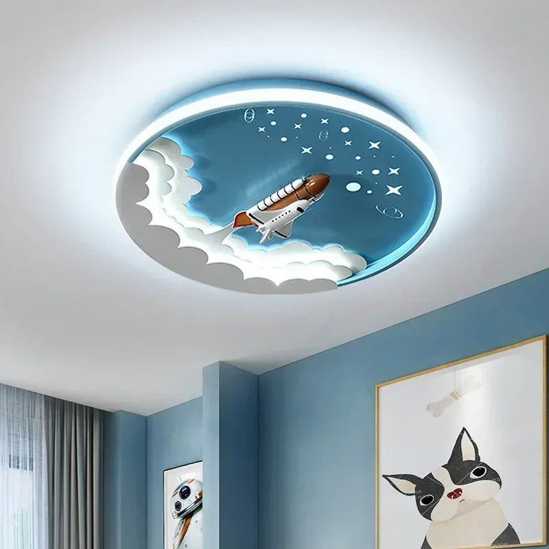 kids ceiling light creative led moon Astronaut Light Fantastic Eye Care living room bedroom girl lamp kaiwayi Princess light