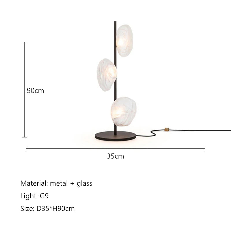 Modern Glass Floor Lamp Minimalist LED Corner Floor Lamp For Living Room Hotel Home Decor Nordic Bedroom Bedside Standing Lamp