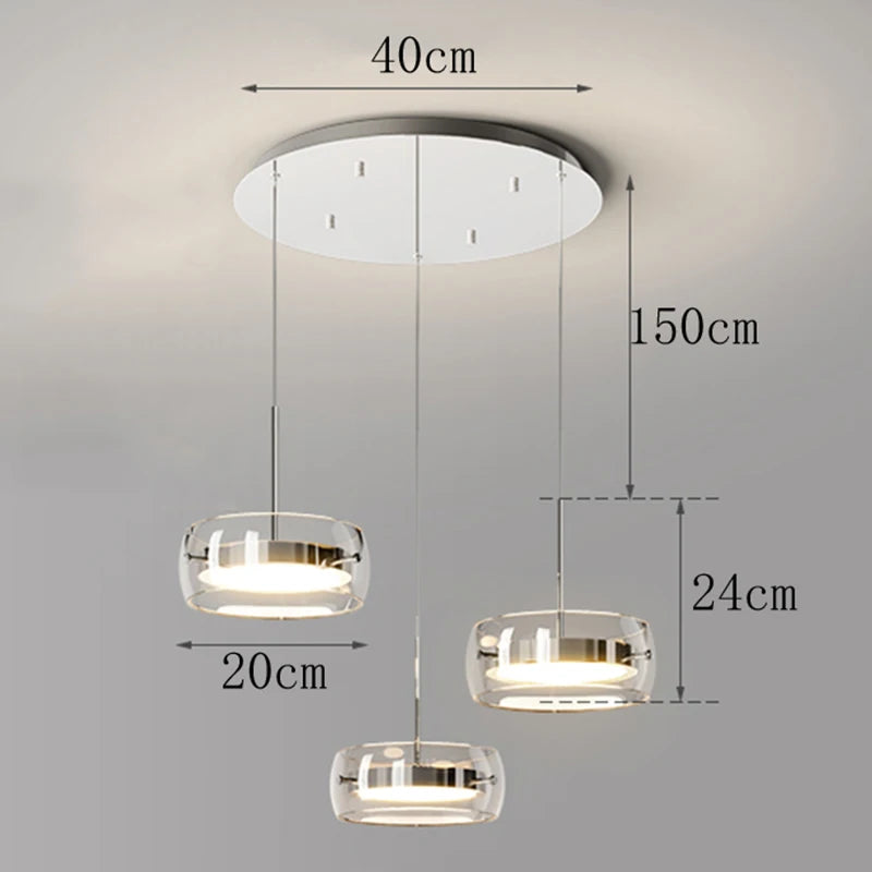 Modern pendant light lamps home decor ring led lights for living room Chandeliers for dining room hanging light indoor lighting