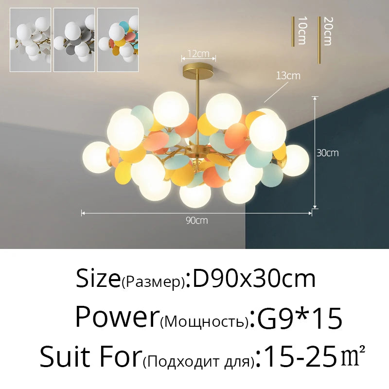 Colorful Flash New LED Modern Chandelier Lights Living Dining Room Bedroom Villa Pendant Flats Bar Aisle Indoor Lighting Lamps