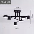 Modern Nordic Pendant Light LED Ceiling Lamp Semi Flush Mount Lamps Industrial Iron Chandeliers Gold/Black/White Home Decor