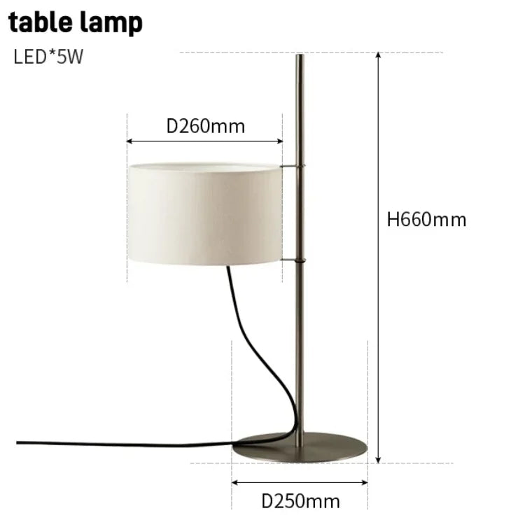 Walnut Floor Lamp Designer fabric Liftable adjustable floor light bedroom bedside decoration sofa corner Retro Wooden floor lamp